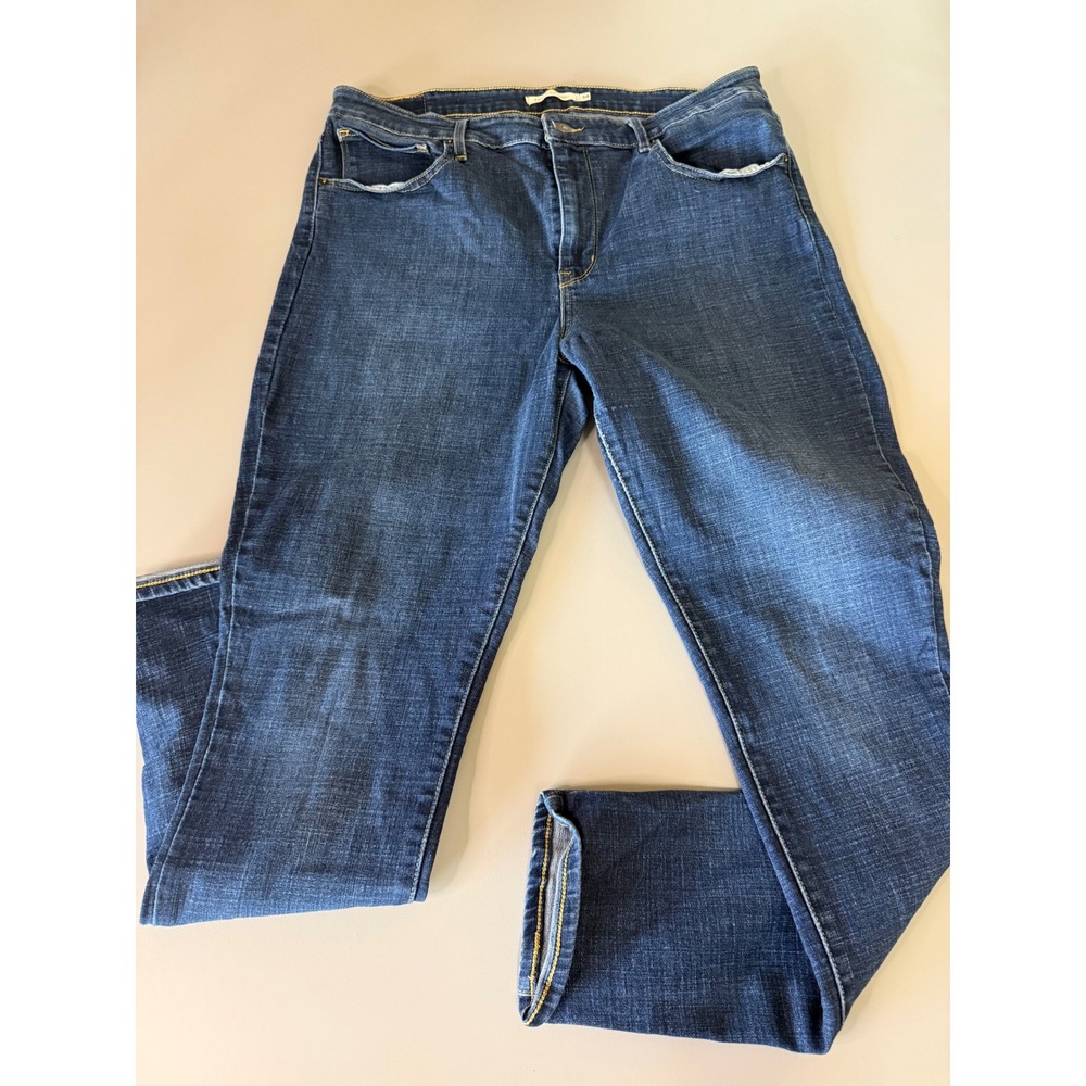 Levis 721 High Rise Skinny Jeans Womens 34 Dark Wash Blue Denim Pants